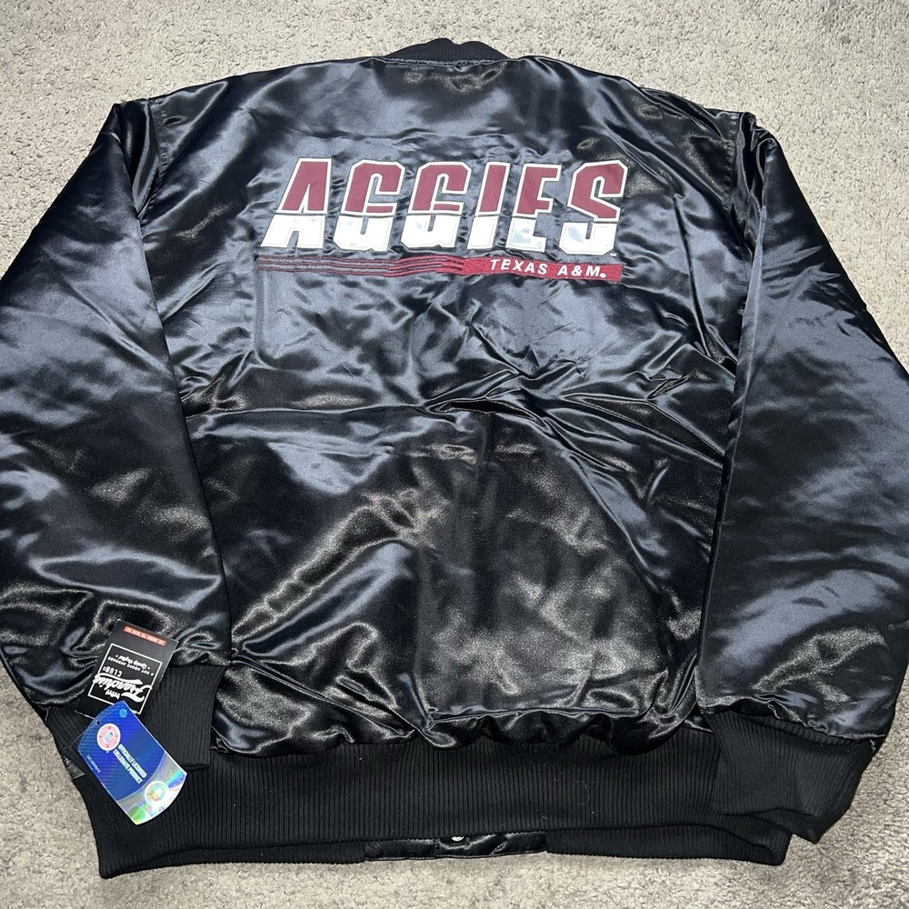 NWT‎ Men's Franchise Club Texas A&M Aggies  Full-Snap Satin Jacket Sz XL Rare